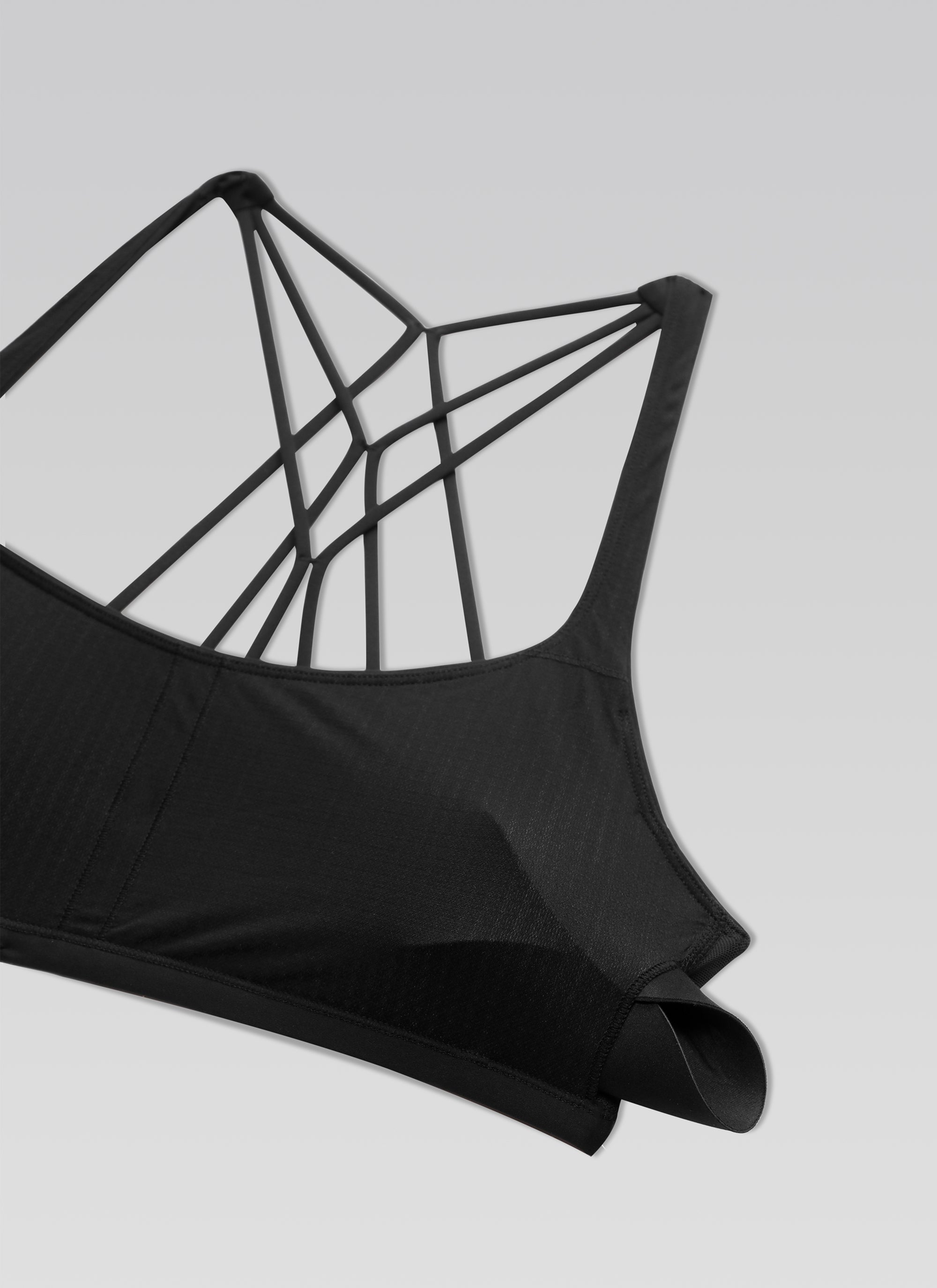 CRZ YOGA Sujetador Deportivo de Yoga con Bajo Impacto para Mujer Negro