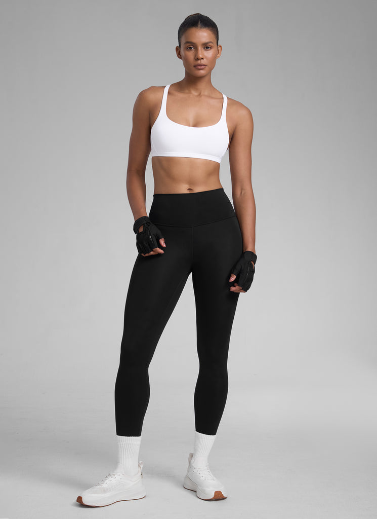 CRZ YOGA Sujetador Deportivo de Yoga con Bajo Impacto para Mujer blanco