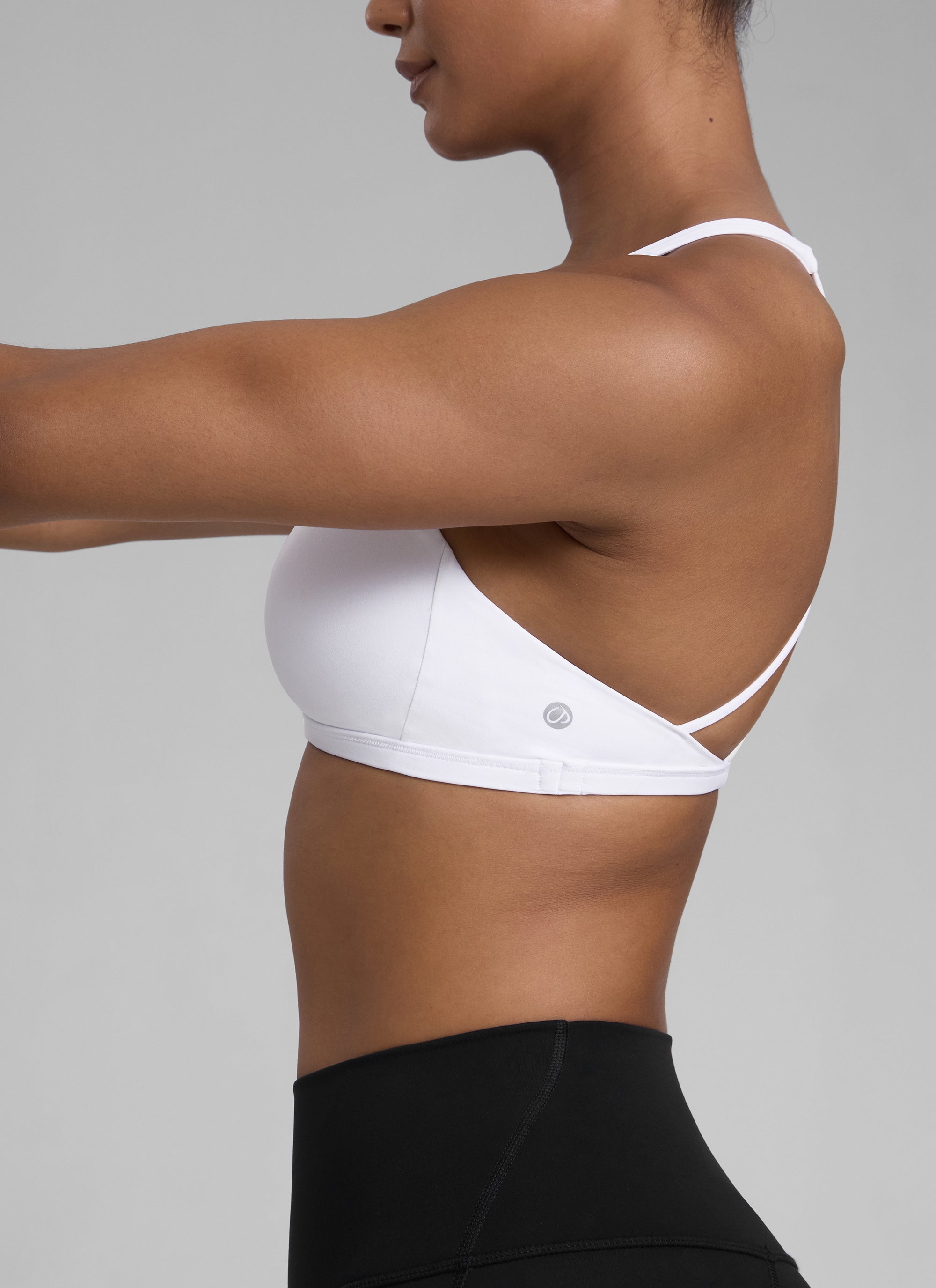 CRZ YOGA Sujetador Deportivo de Yoga con Bajo Impacto para Mujer blanco