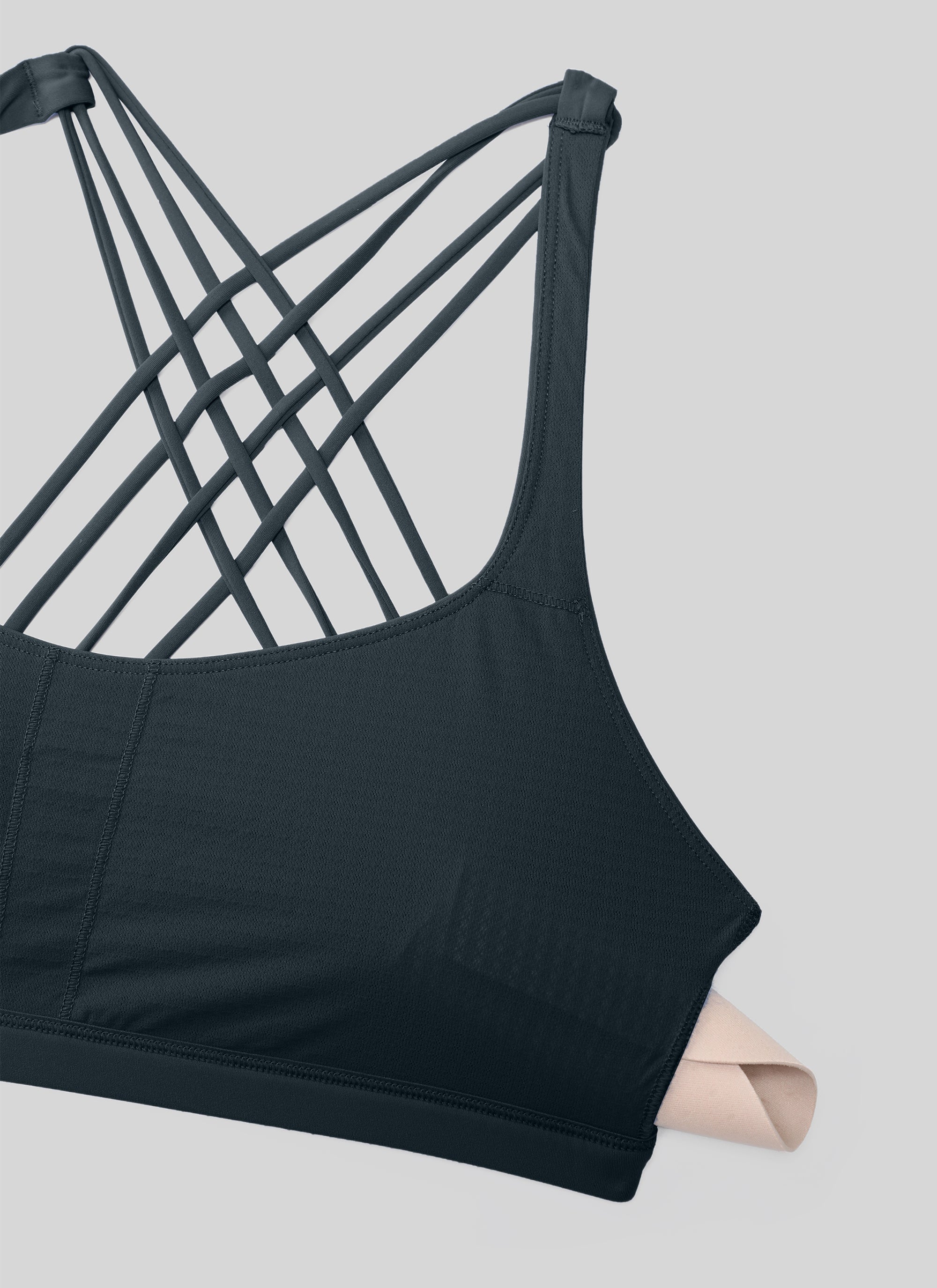 CRZ YOGA Nakedfeel Sujetador con Tirantes y Corte Bajo True Navy