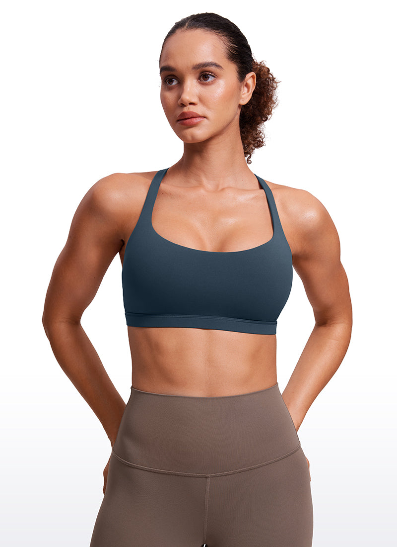 CRZ YOGA Nakedfeel Sujetador con Tirantes y Corte Bajo True Navy