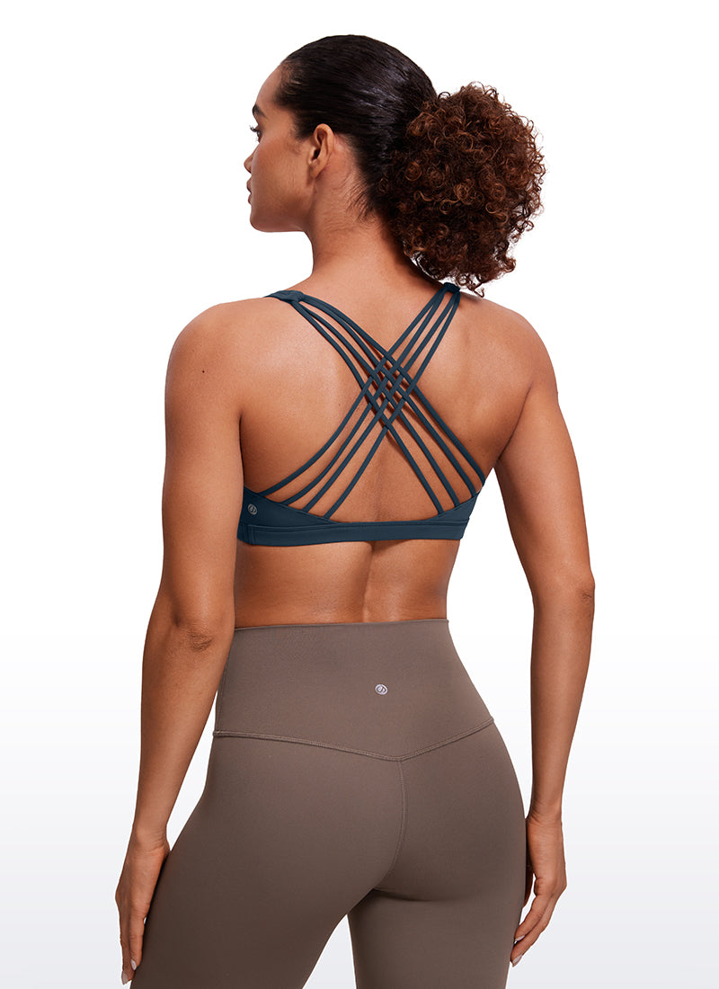 CRZ YOGA Nakedfeel Sujetador con Tirantes y Corte Bajo True Navy