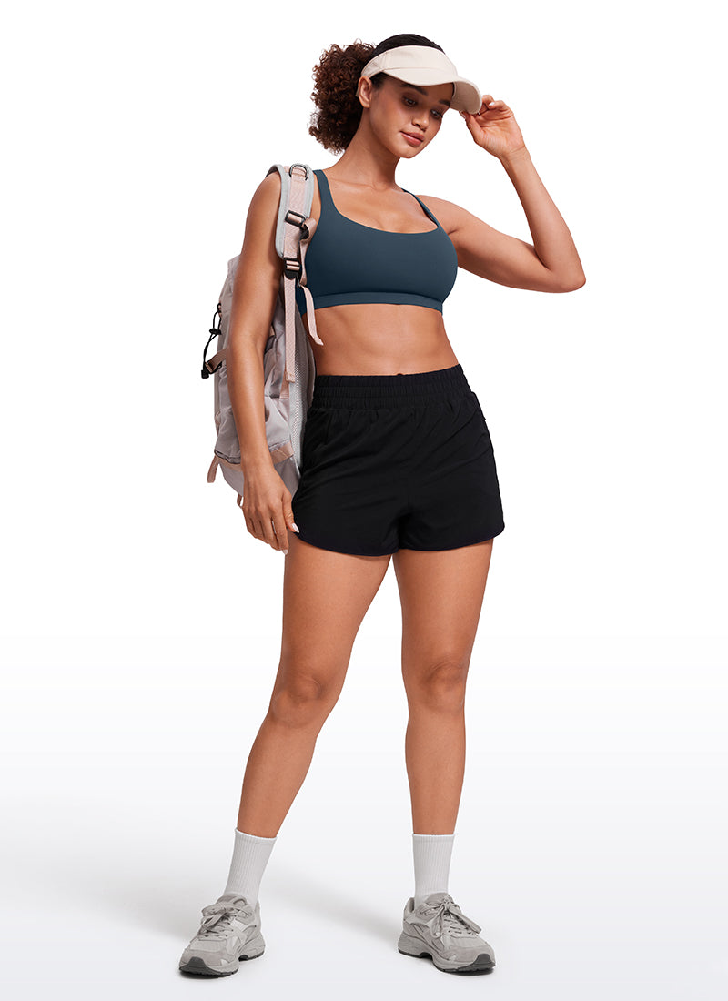 CRZ YOGA Nakedfeel Sujetador con Tirantes y Corte Bajo True Navy