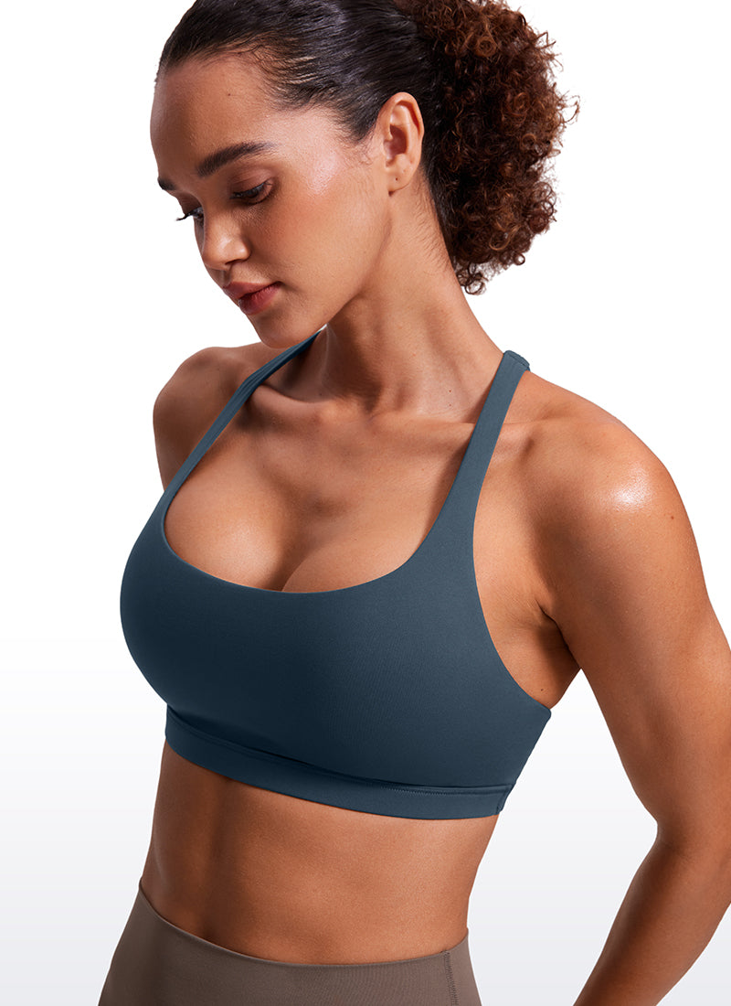 CRZ YOGA Nakedfeel Sujetador con Tirantes y Corte Bajo True Navy
