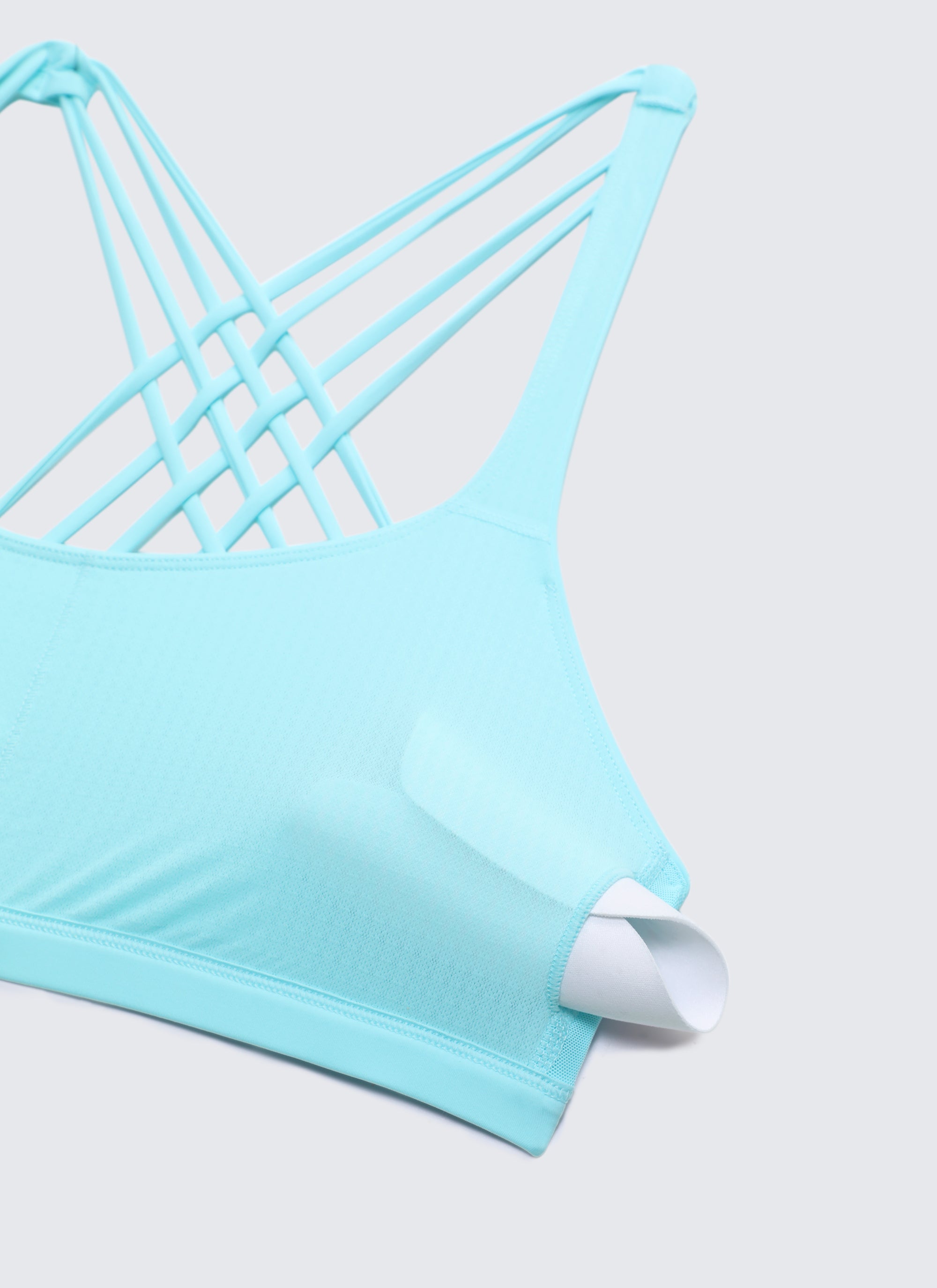 CRZ YOGA Nakedfeel Sujetador con Tirantes y Corte Bajo Hydra Blue