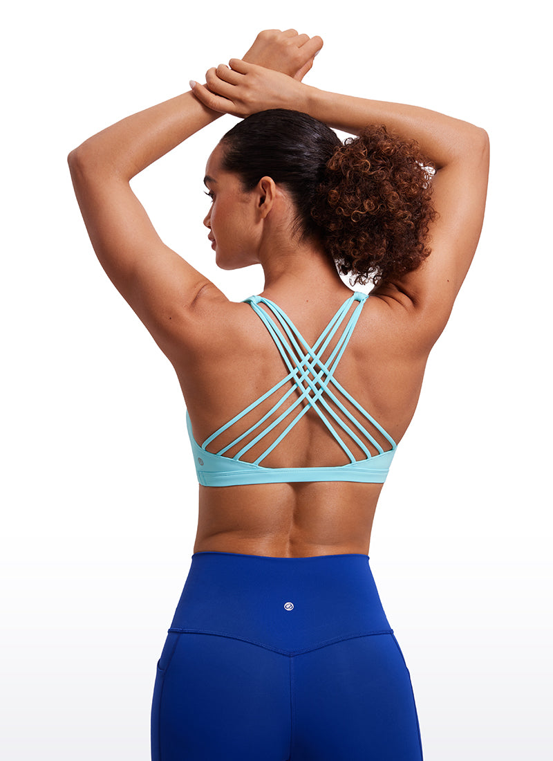 CRZ YOGA Nakedfeel Sujetador con Tirantes y Corte Bajo Hydra Blue