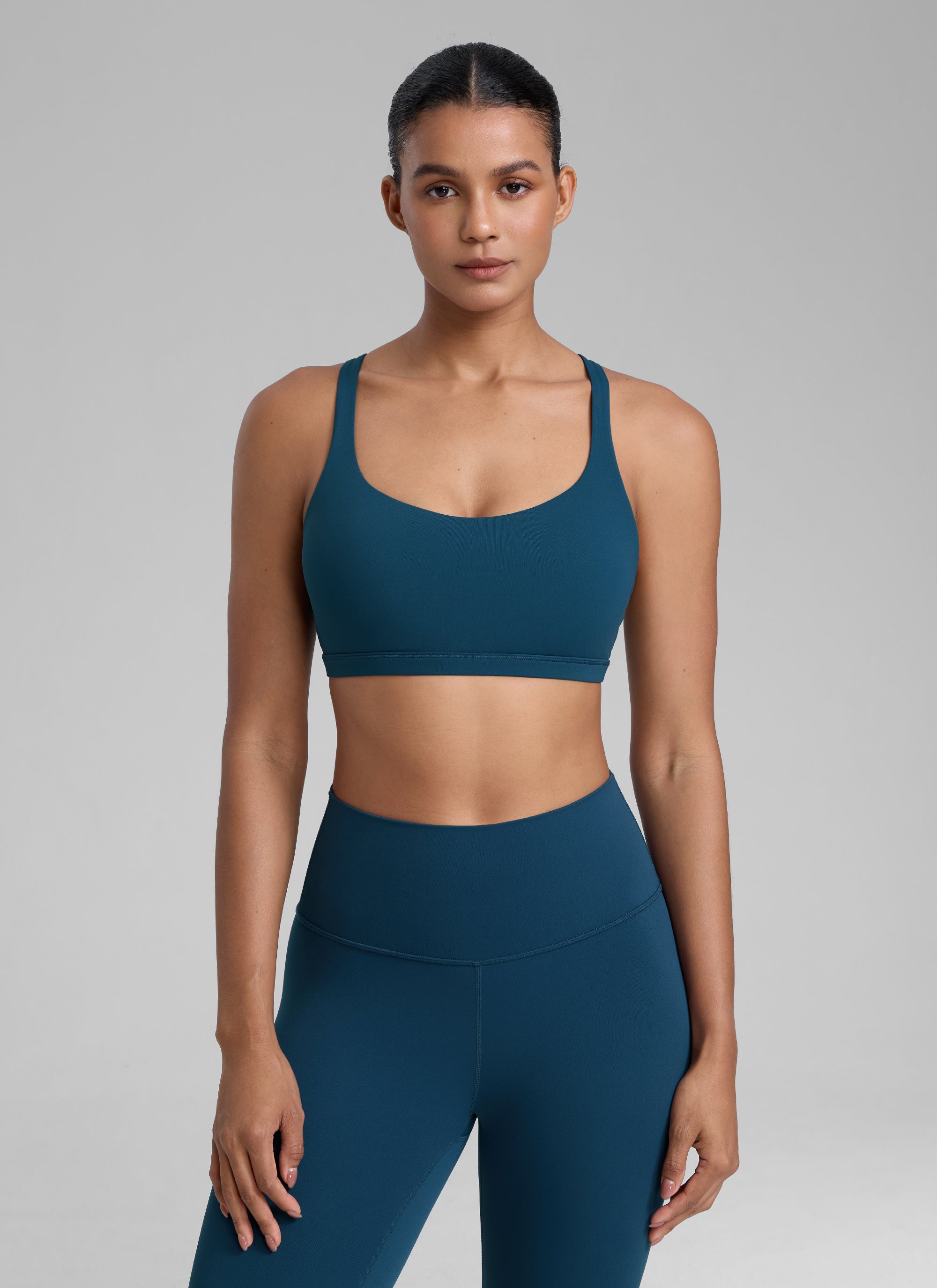 CRZ YOGA Nakedfeel Sujetador con Tirantes y Corte Bajo MARFIL FRANCÉS