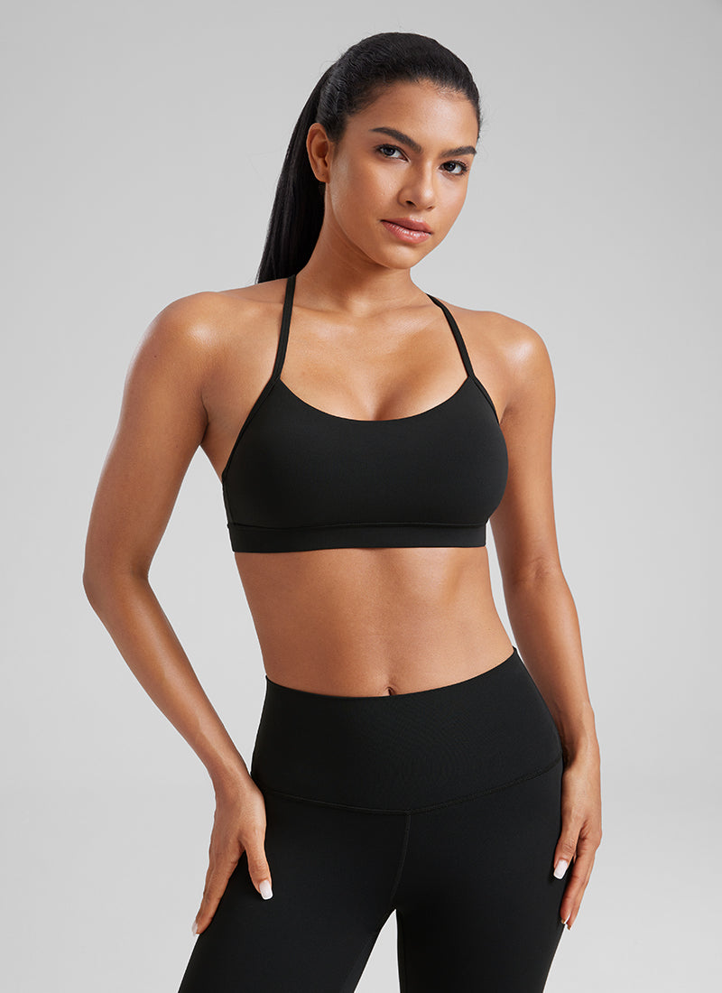 CRZ YOGA Butterluxe Sujetador Deportivo con Espalda en Y para Mujer Negro