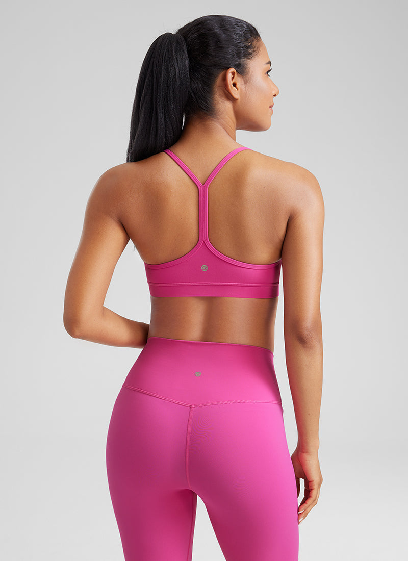 CRZ YOGA Butterluxe Sujetador Deportivo con Espalda en Y para Mujer Púrpura Hibisco