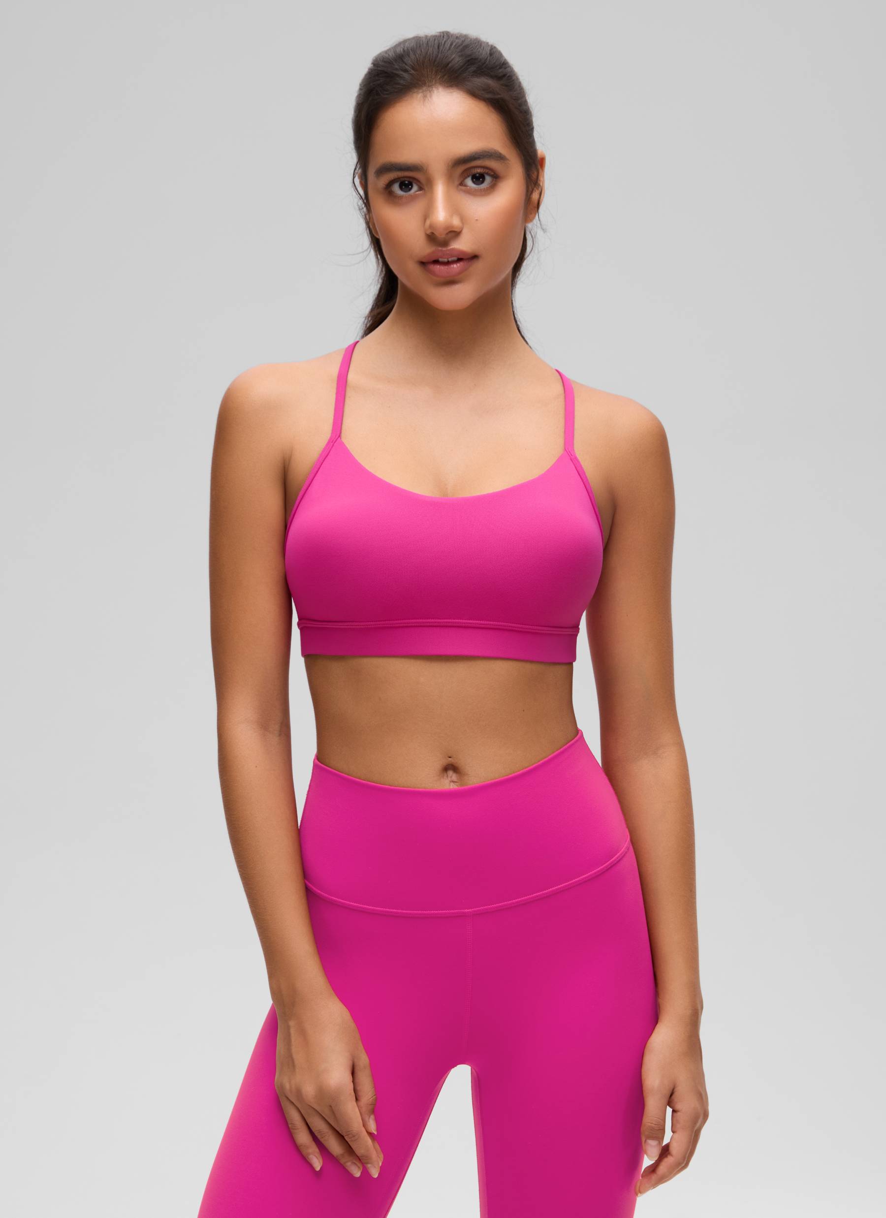 CRZ YOGA Butterluxe Sujetador Deportivo con Espalda en Y para Mujer Púrpura Hibisco