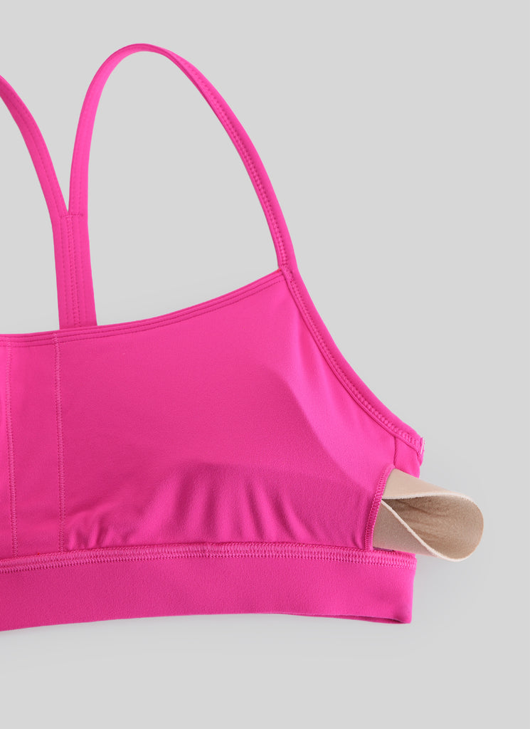CRZ YOGA Butterluxe Sujetador Deportivo con Espalda en Y para Mujer Naranja Neón
