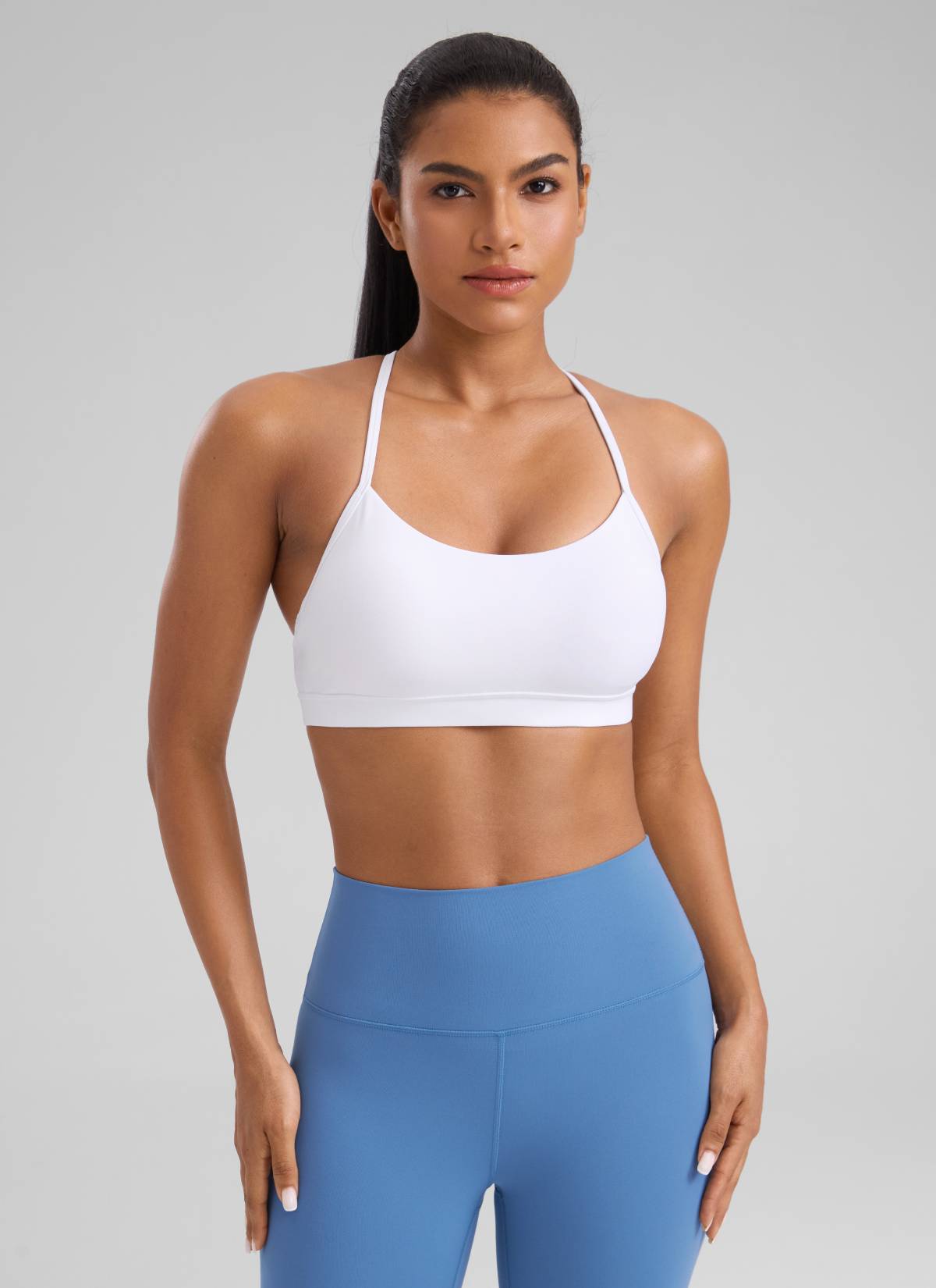 CRZ YOGA Butterluxe Sujetador Deportivo con Espalda en Y para Mujer blanco