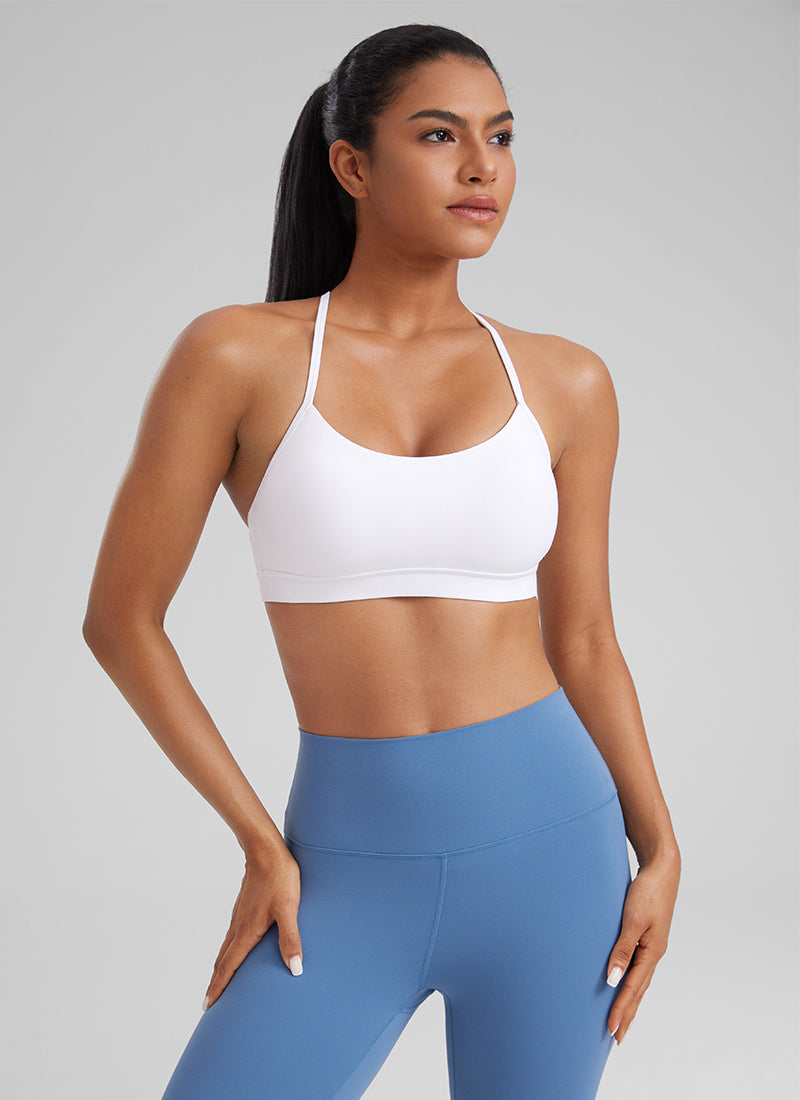 CRZ YOGA Butterluxe Sujetador Deportivo con Espalda en Y para Mujer blanco
