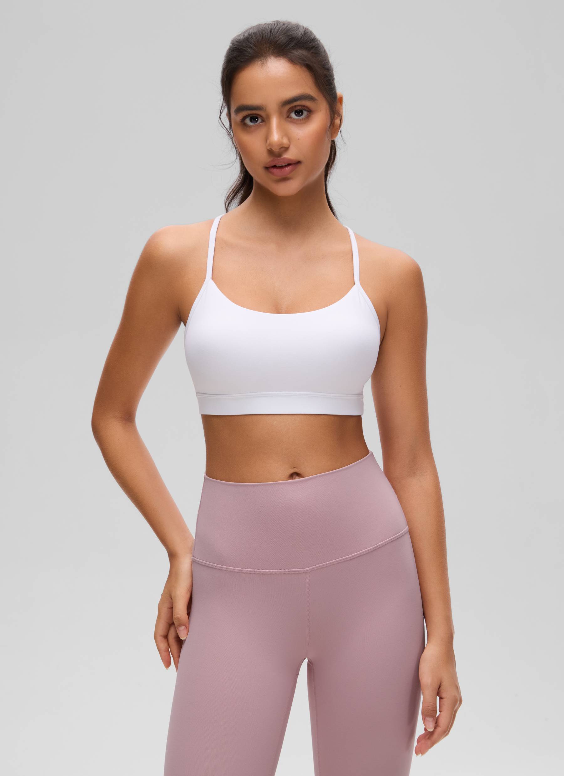 CRZ YOGA Butterluxe Sujetador Deportivo con Espalda en Y para Mujer blanco