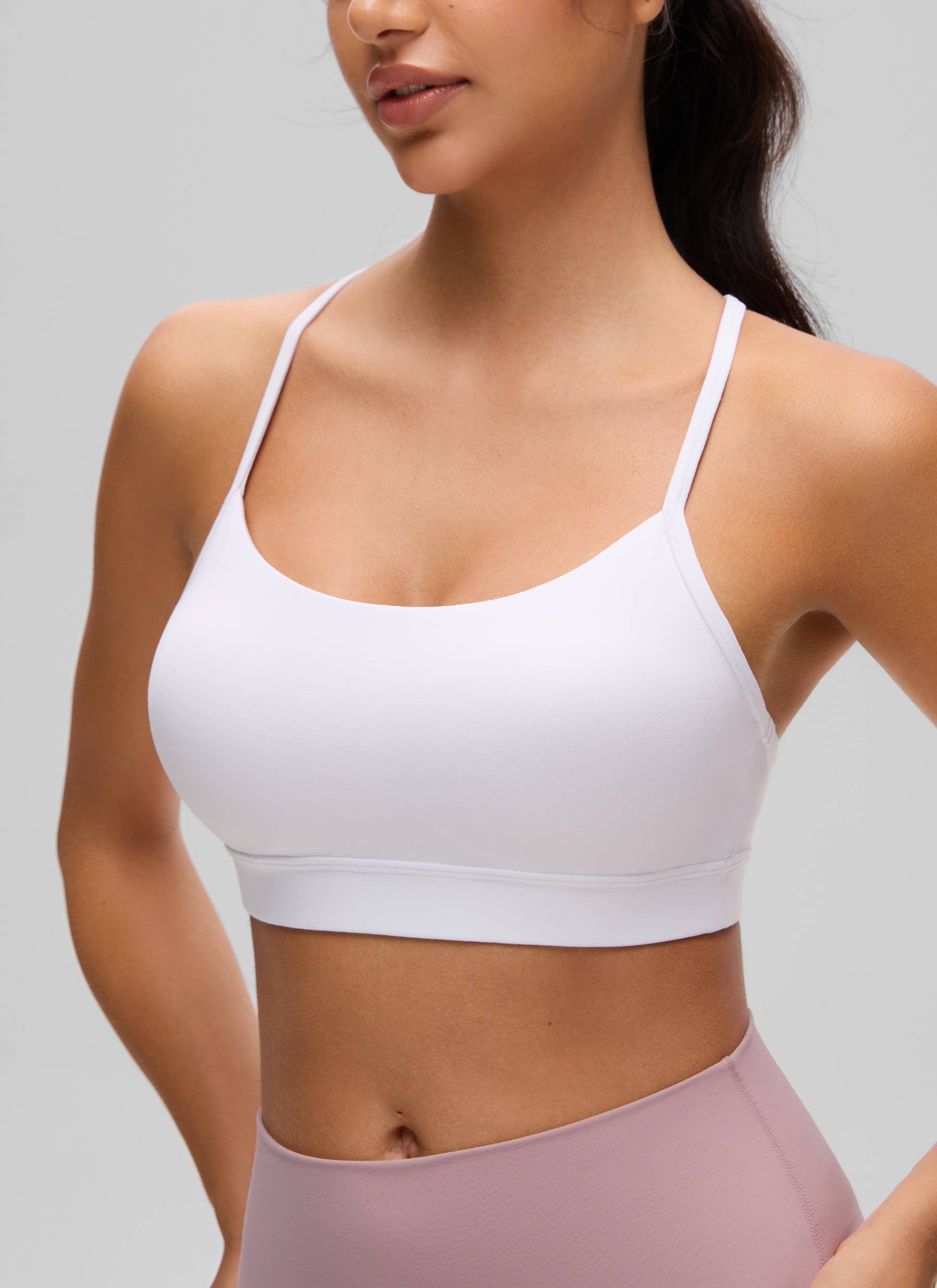 CRZ YOGA Butterluxe Sujetador Deportivo con Espalda en Y para Mujer blanco