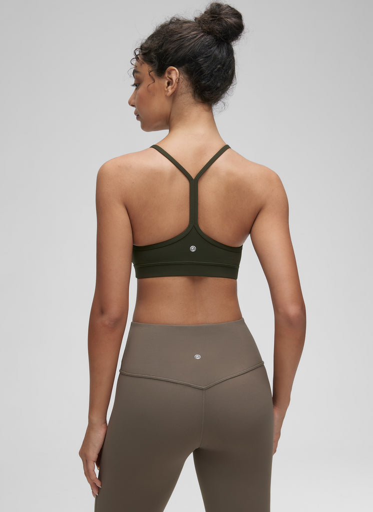 CRZ YOGA Butterluxe Sujetador Deportivo con Espalda en Y para Mujer Verde Oliva