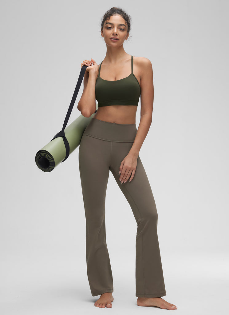 CRZ YOGA Butterluxe Sujetador Deportivo con Espalda en Y para Mujer Verde Oliva