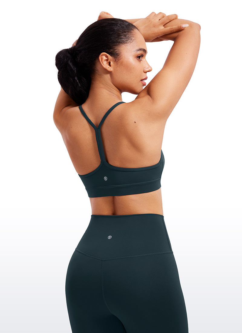 CRZ YOGA Butterluxe Sujetador Deportivo con Espalda en Y para Mujer Verde oscuro del bosque