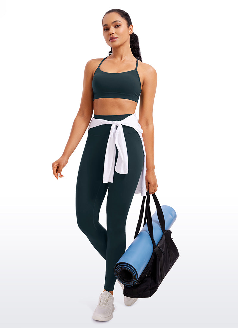 CRZ YOGA Butterluxe Sujetador Deportivo con Espalda en Y para Mujer Verde oscuro del bosque