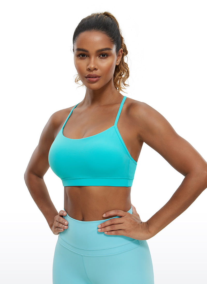 CRZ YOGA Butterluxe Sujetador Deportivo con Espalda en Y para Mujer Azul espectral