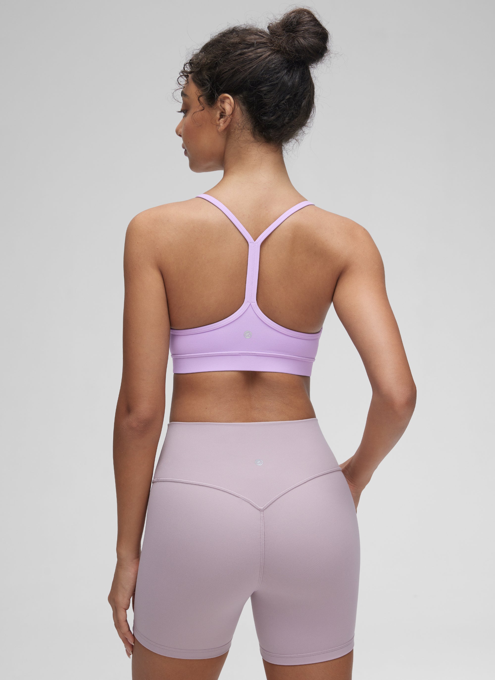 CRZ YOGA Butterluxe Sujetador Deportivo con Espalda en Y para Mujer Púrpura élfico