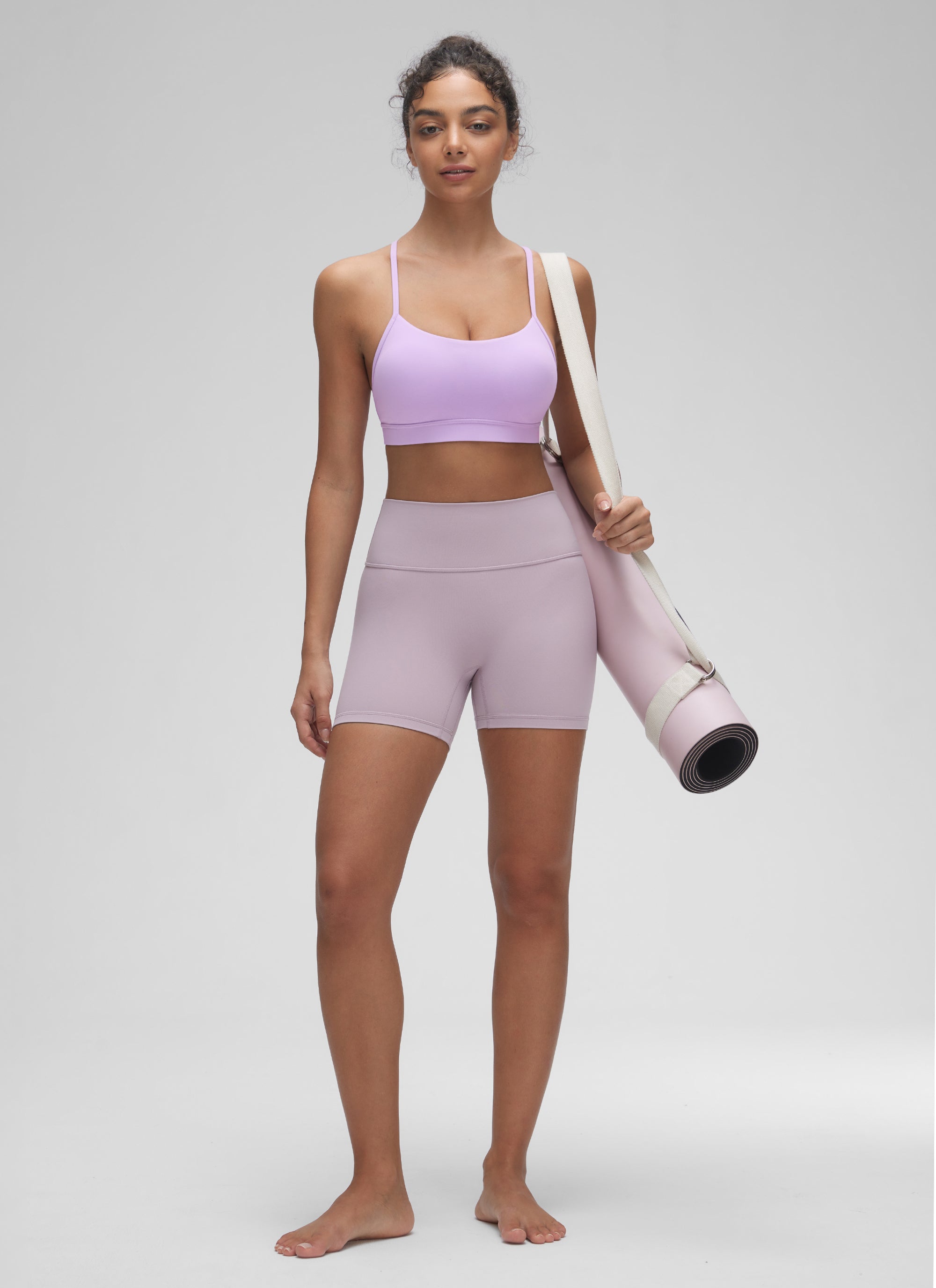 CRZ YOGA Butterluxe Sujetador Deportivo con Espalda en Y para Mujer Púrpura élfico