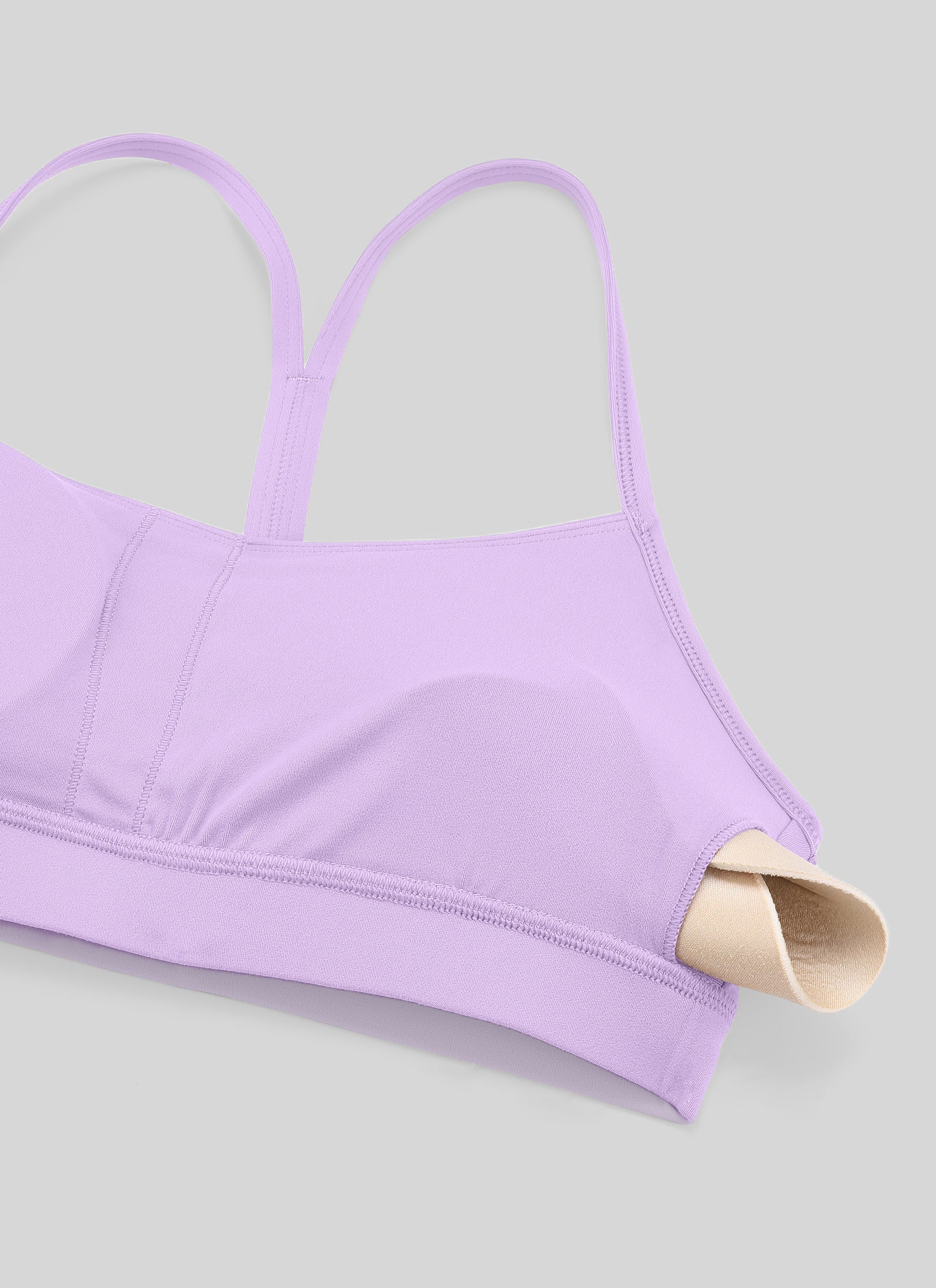 CRZ YOGA Butterluxe Sujetador Deportivo con Espalda en Y para Mujer Púrpura élfico