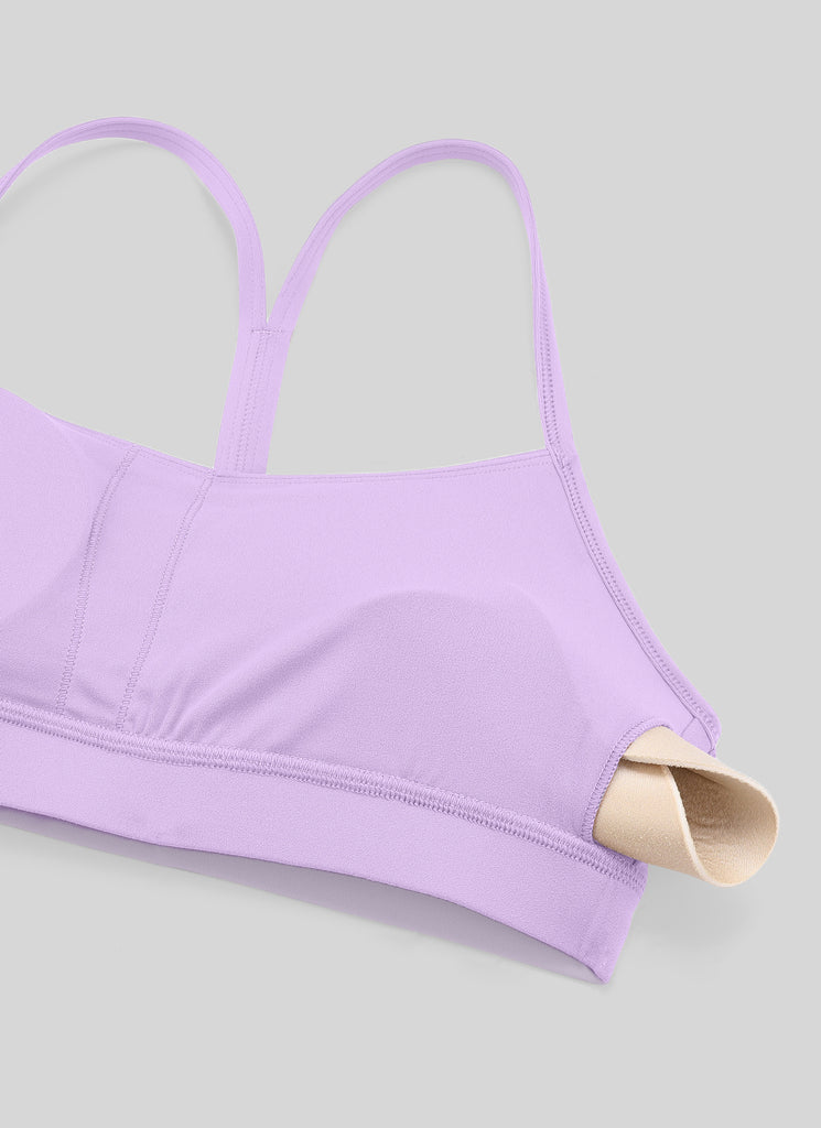 CRZ YOGA Butterluxe Sujetador Deportivo con Espalda en Y para Mujer Púrpura élfico