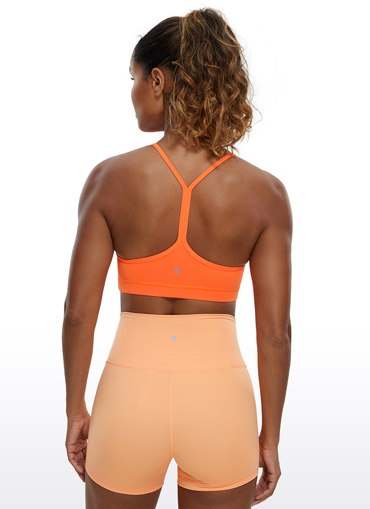 CRZ YOGA Butterluxe Sujetador Deportivo con Espalda en Y para Mujer Naranja Neón