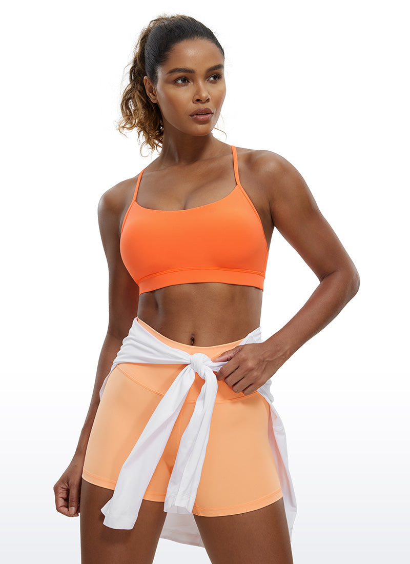 CRZ YOGA Butterluxe Sujetador Deportivo con Espalda en Y para Mujer Naranja Neón