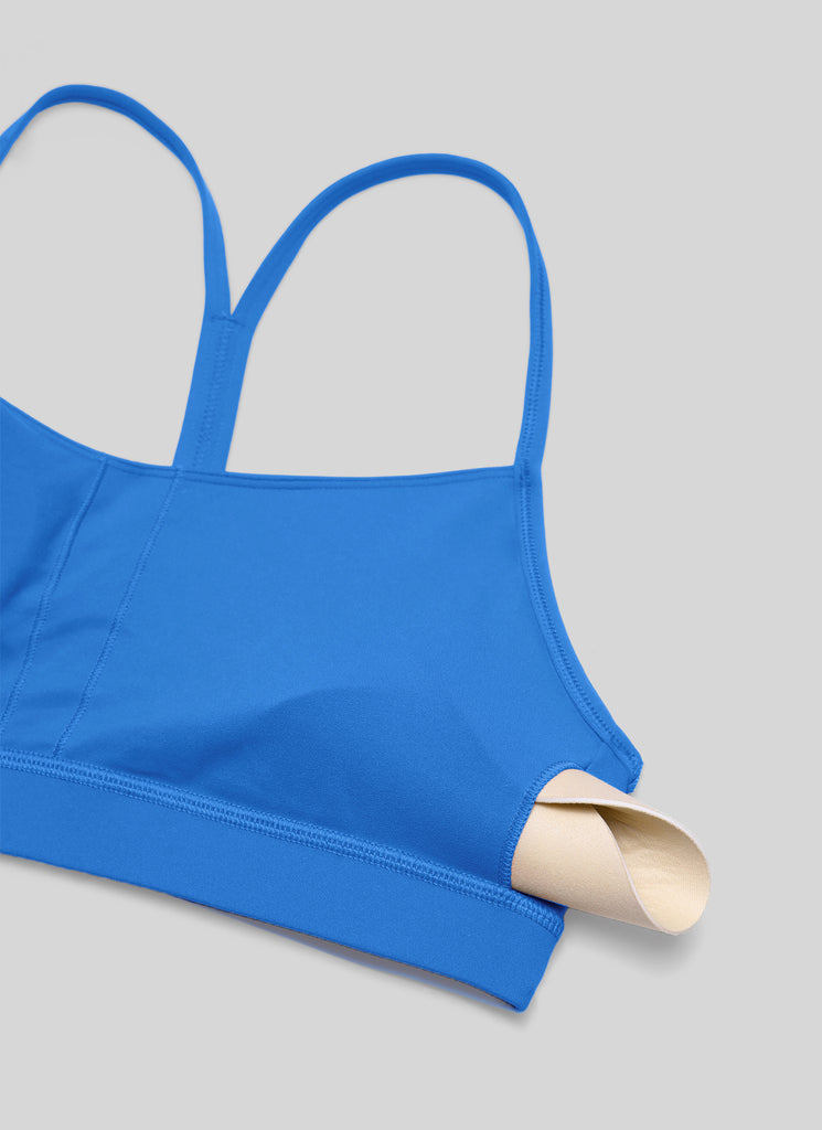 CRZ YOGA Butterluxe Sujetador Deportivo con Espalda en Y para Mujer Azul Destello