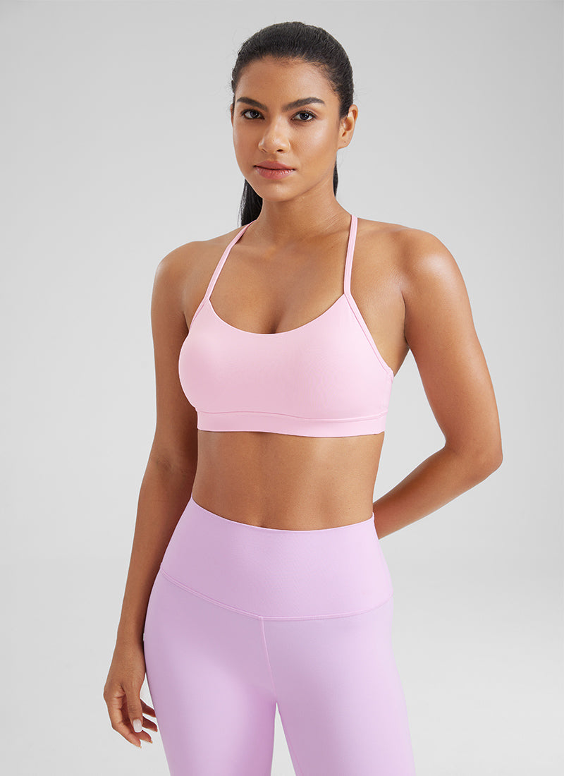 CRZ YOGA Butterluxe Sujetador Deportivo con Espalda en Y para Mujer Peonía Rosa