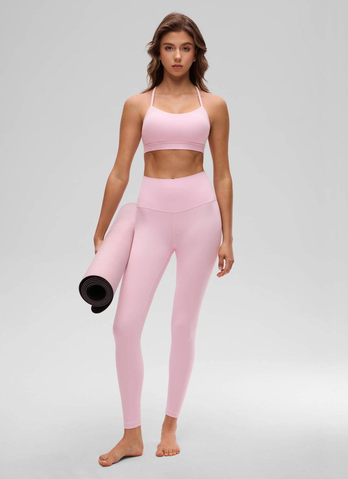 CRZ YOGA Butterluxe Sujetador Deportivo con Espalda en Y para Mujer Peonía Rosa @model_info:Kriss