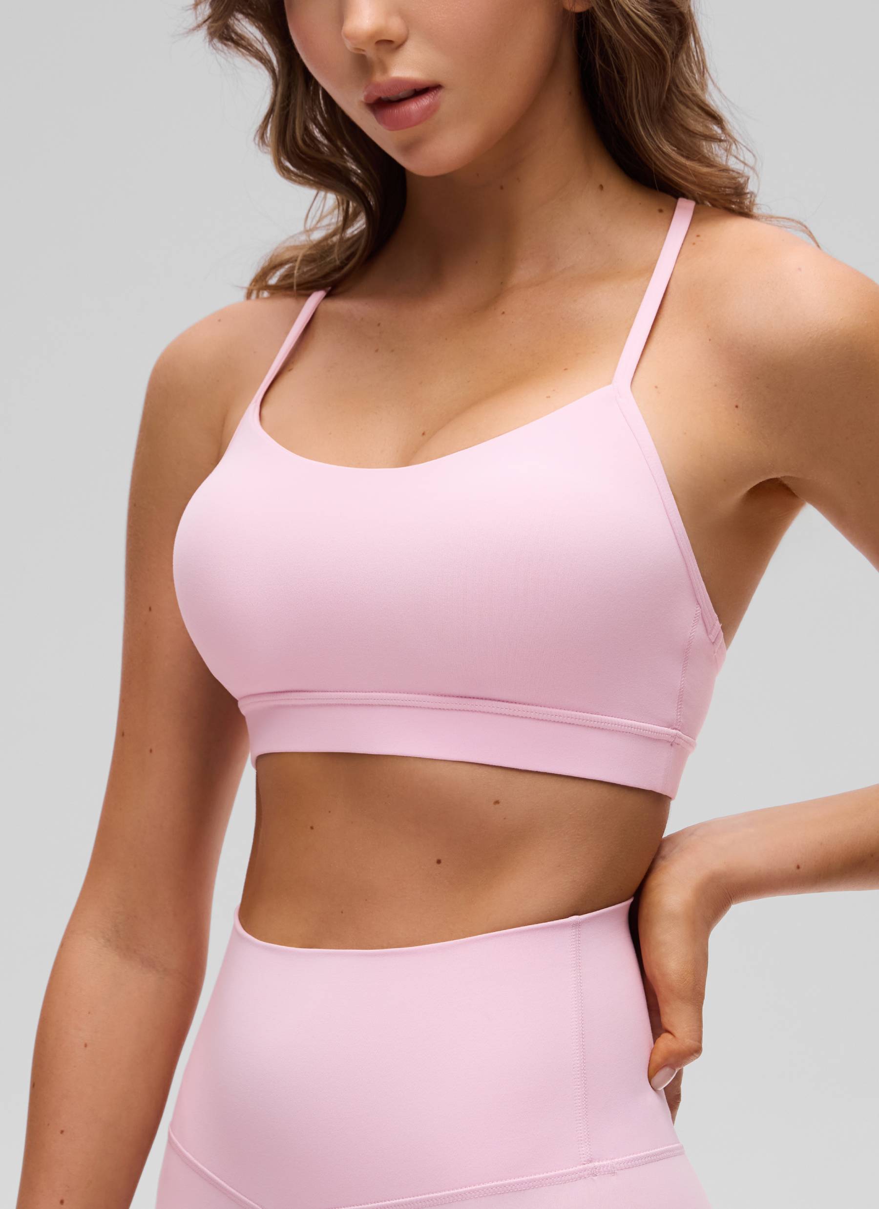 CRZ YOGA Butterluxe Sujetador Deportivo con Espalda en Y para Mujer Peonía Rosa