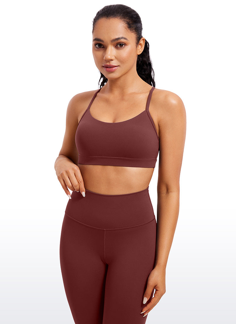 CRZ YOGA Butterluxe Sujetador Deportivo con Espalda en Y para Mujer Noctilucence Rojo