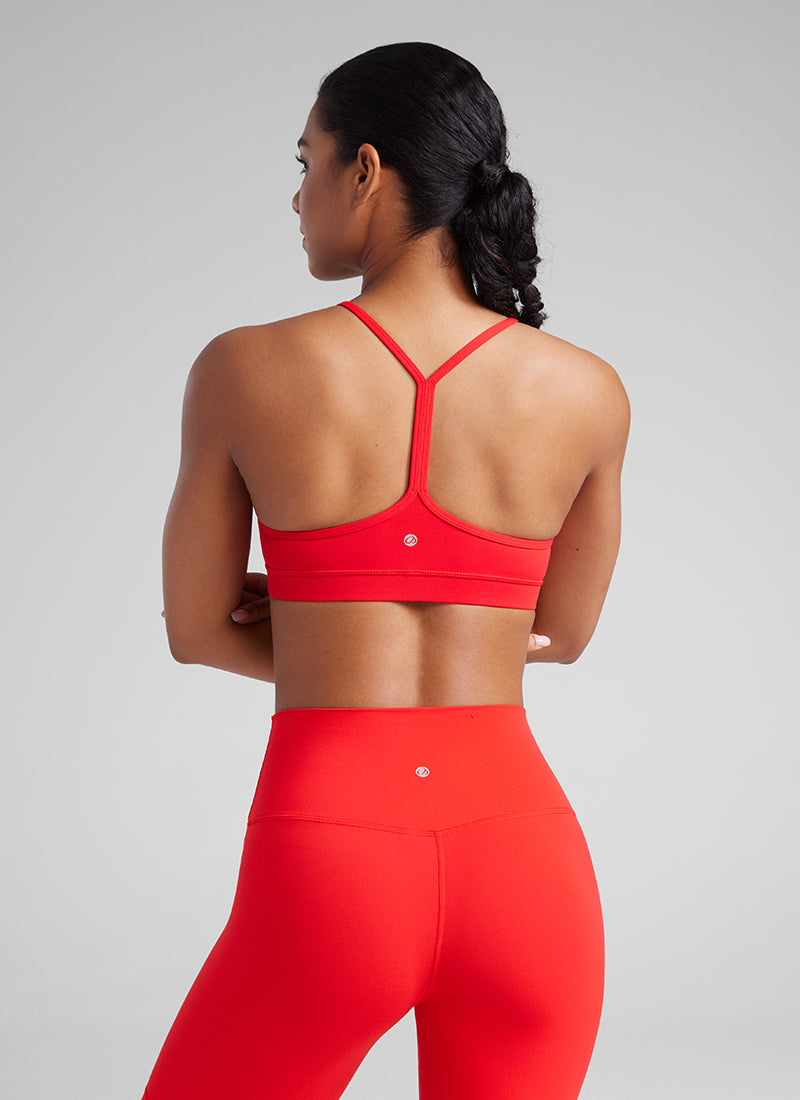 CRZ YOGA Butterluxe Sujetador Deportivo con Espalda en Y para Mujer Rojo Profundo