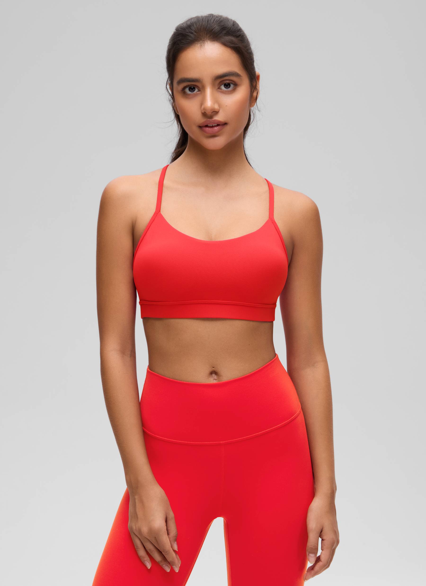 CRZ YOGA Butterluxe Sujetador Deportivo con Espalda en Y para Mujer Rojo Profundo