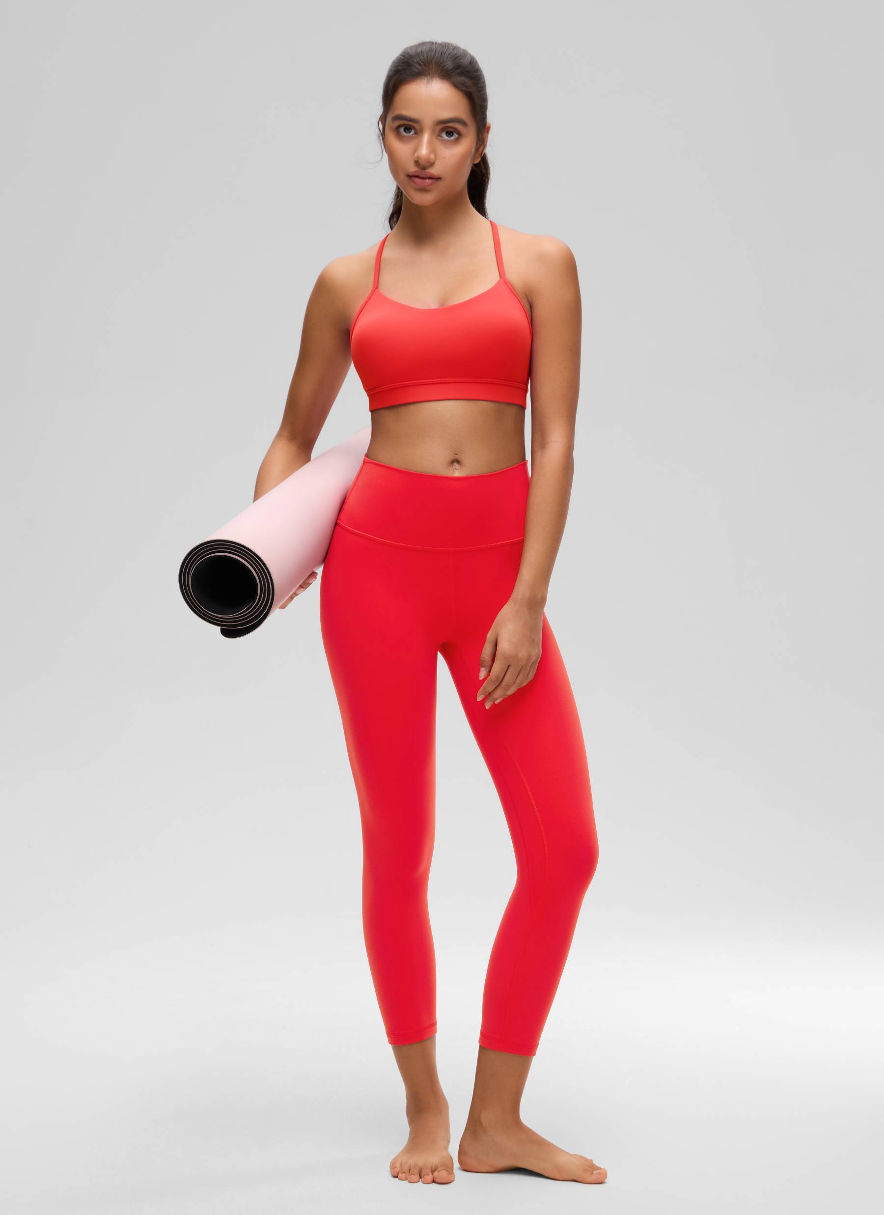 CRZ YOGA Butterluxe Sujetador Deportivo con Espalda en Y para Mujer Rojo Profundo