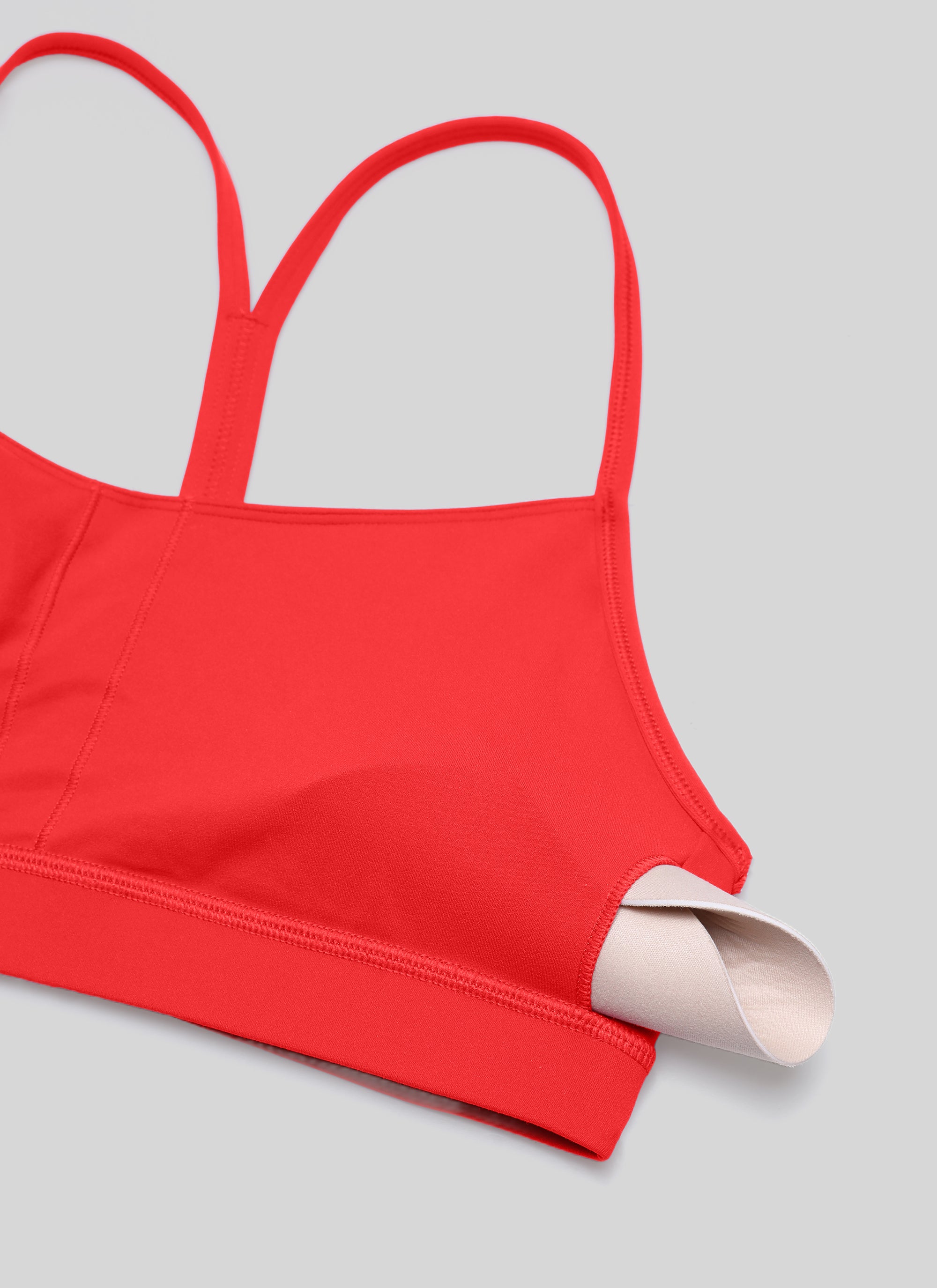 CRZ YOGA Butterluxe Sujetador Deportivo con Espalda en Y para Mujer Rojo Profundo @model_info:NEW