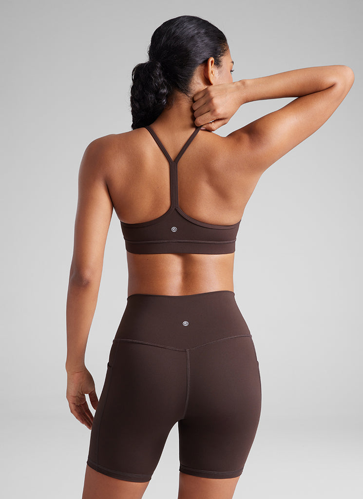 CRZ YOGA Butterluxe Sujetador Deportivo con Espalda en Y para Mujer Marrón Fudge Caliente