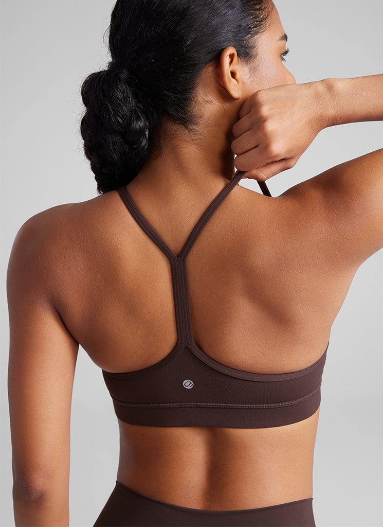 CRZ YOGA Butterluxe Sujetador Deportivo con Espalda en Y para Mujer Marrón Fudge Caliente