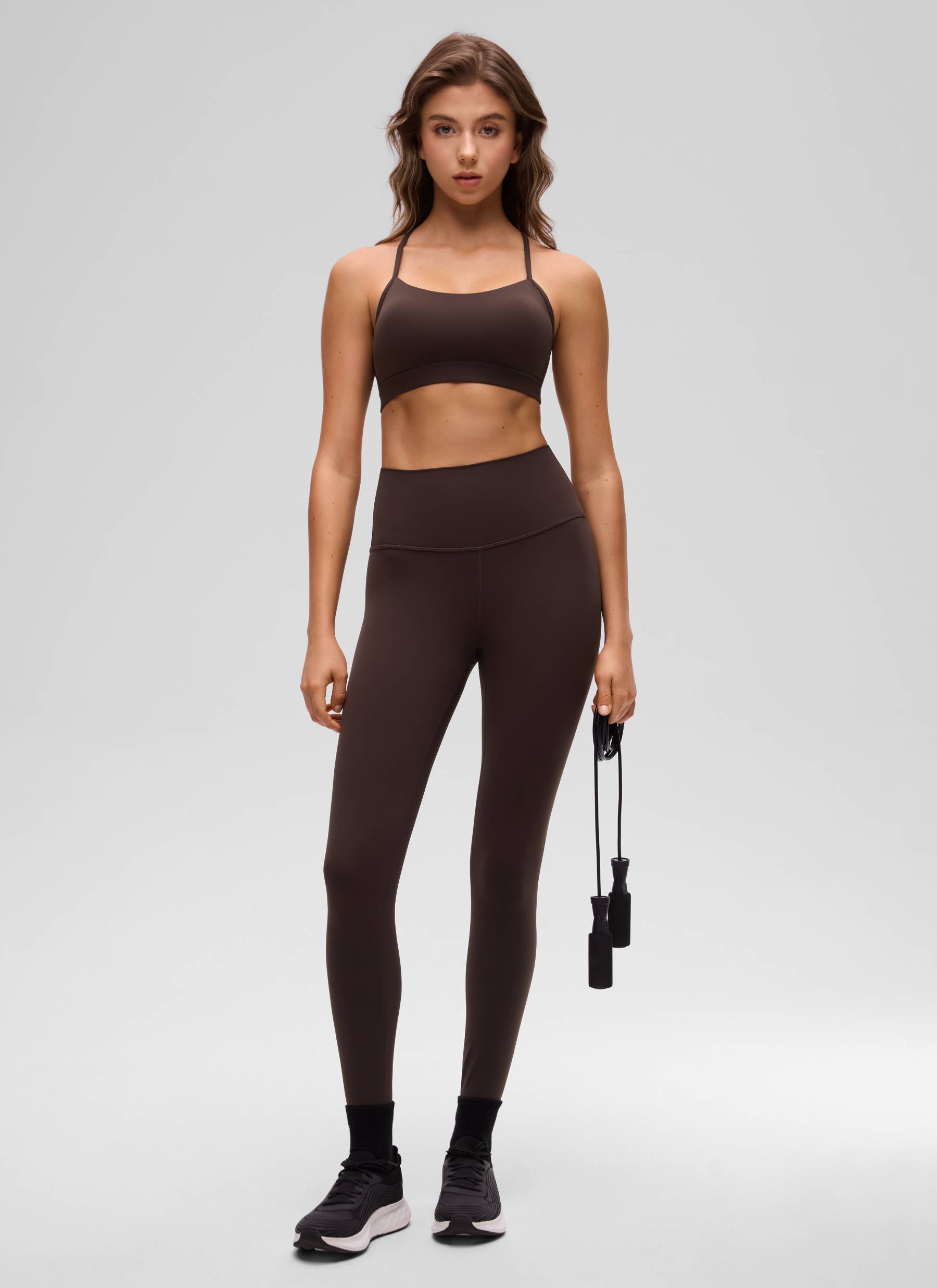CRZ YOGA Butterluxe Sujetador Deportivo con Espalda en Y para Mujer Marrón Fudge Caliente