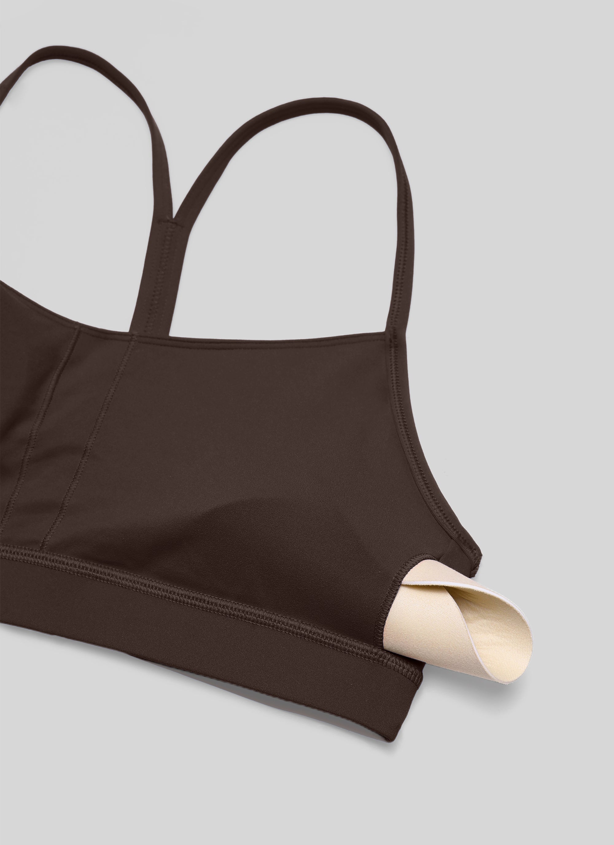 CRZ YOGA Butterluxe Sujetador Deportivo con Espalda en Y para Mujer Marrón Fudge Caliente