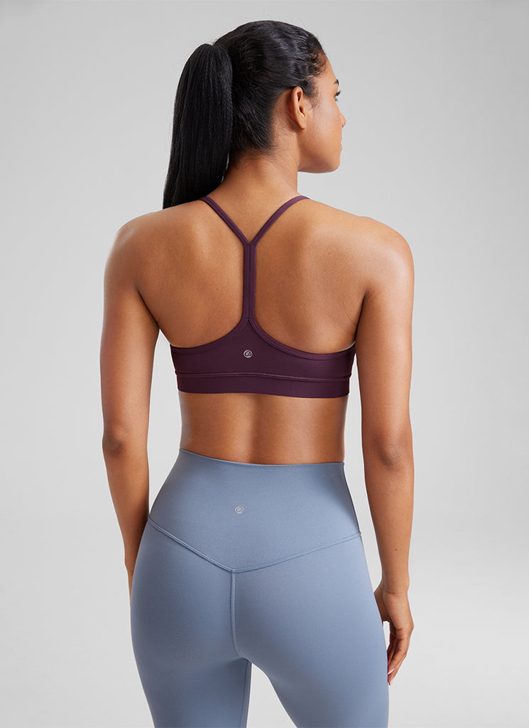 CRZ YOGA Butterluxe Sujetador Deportivo con Espalda en Y para Mujer Deep Purple