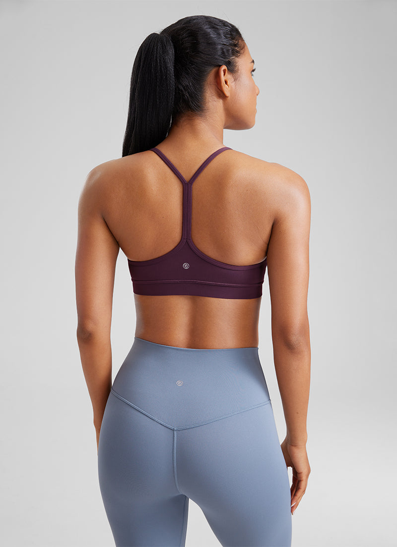 CRZ YOGA Butterluxe Sujetador Deportivo con Espalda en Y para Mujer Deep Purple