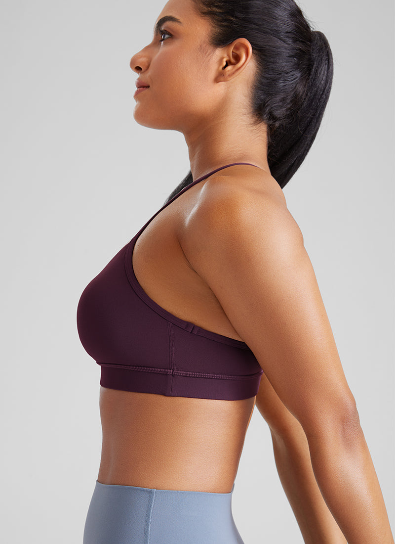 CRZ YOGA Butterluxe Sujetador Deportivo con Espalda en Y para Mujer Deep Purple