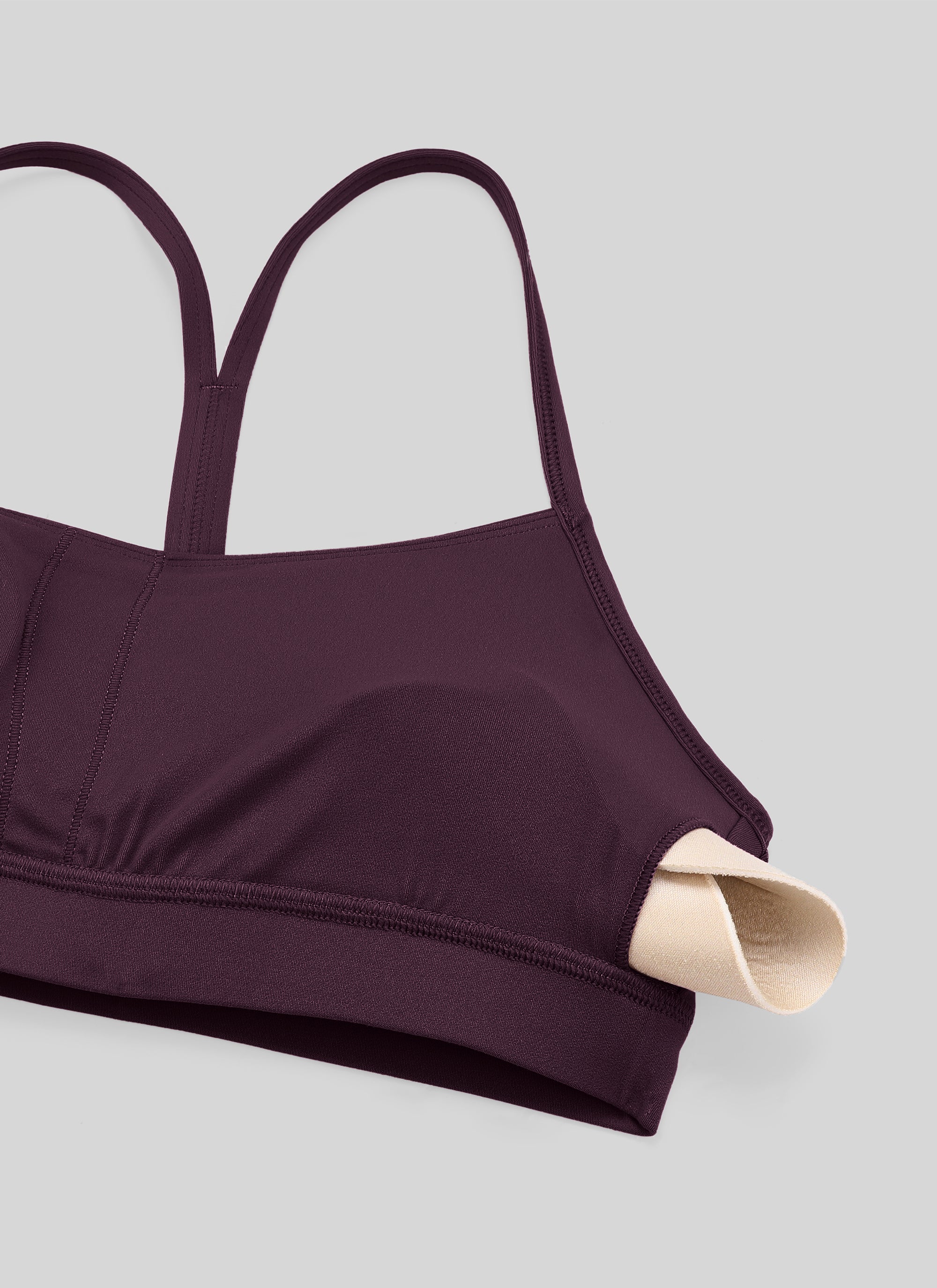CRZ YOGA Butterluxe Sujetador Deportivo con Espalda en Y para Mujer Deep Purple