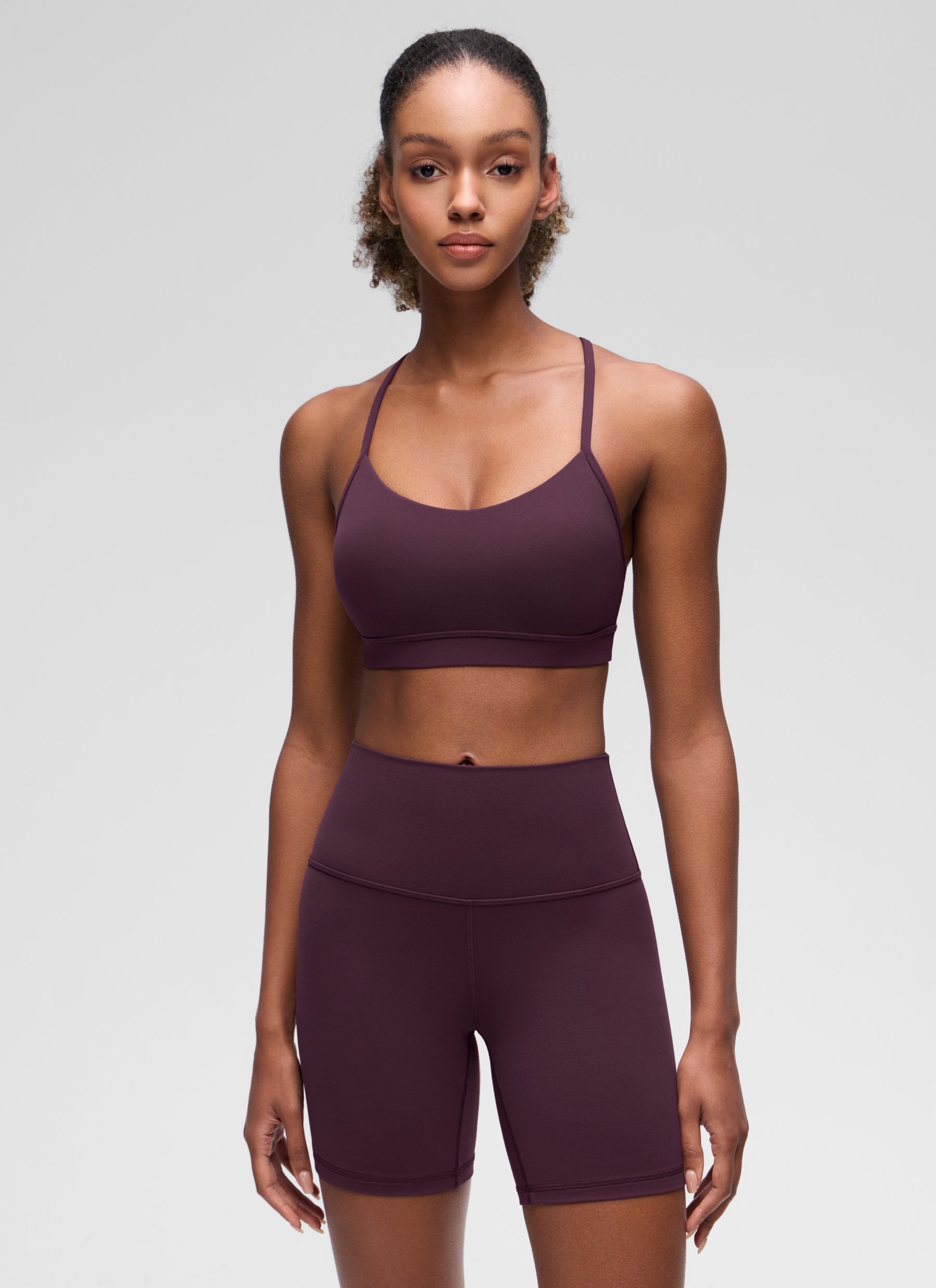 CRZ YOGA Butterluxe Sujetador Deportivo con Espalda en Y para Mujer Deep Purple