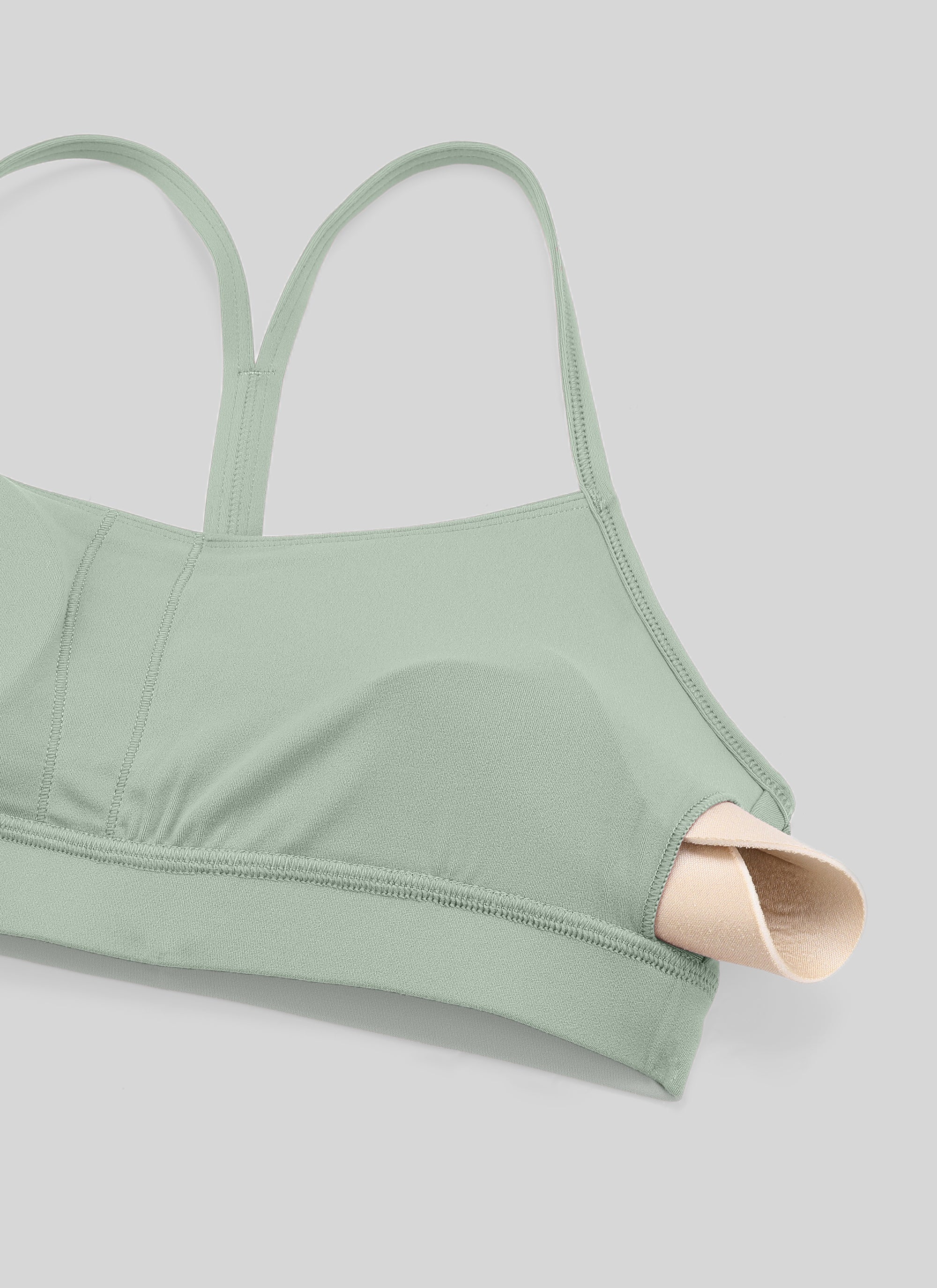CRZ YOGA Butterluxe Sujetador Deportivo con Espalda en Y para Mujer Tribunal de Green Palm