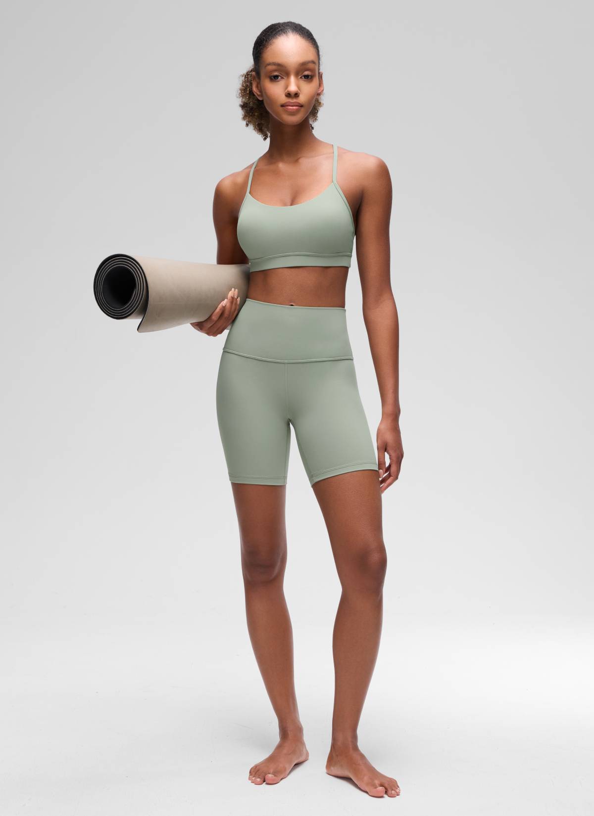 CRZ YOGA Butterluxe Sujetador Deportivo con Espalda en Y para Mujer Tribunal de Green Palm